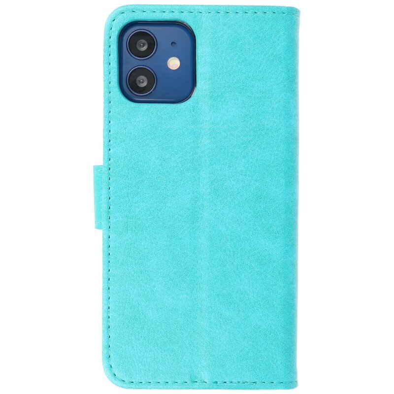 Bookstyle Wallet Cases Hoes voor iPhone 12 mini Groen