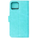 Bookstyle Wallet Cases Hoes voor iPhone 12 mini Groen