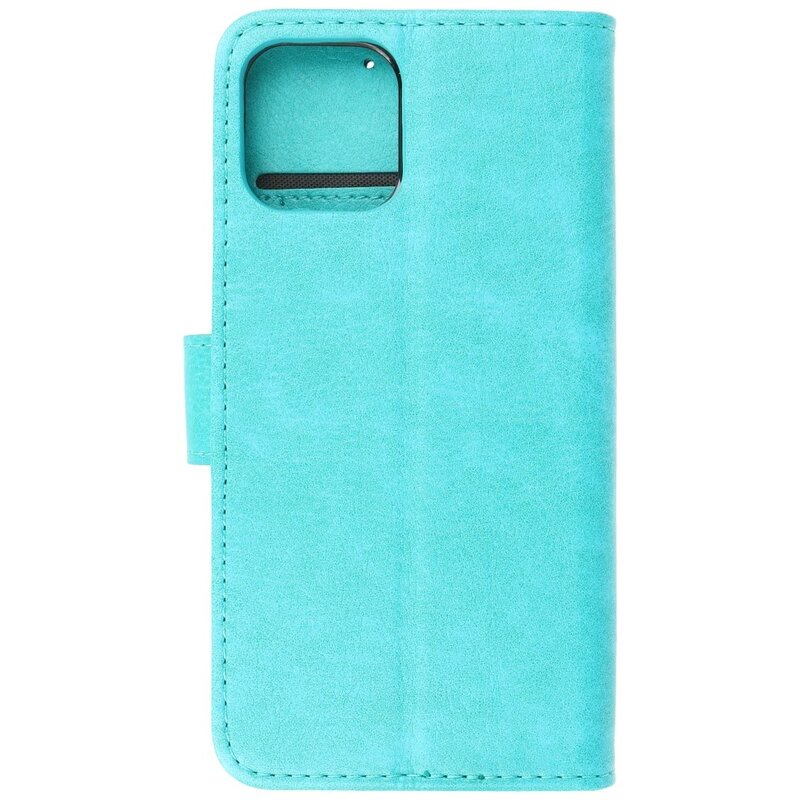 Bookstyle Wallet Cases Hoes voor iPhone 12 mini Groen