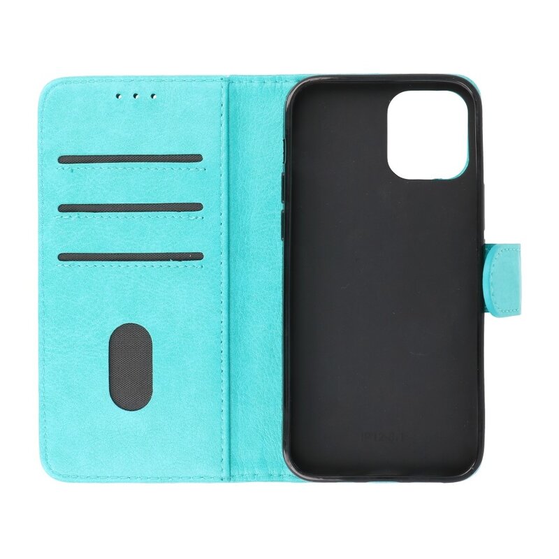 Bookstyle Wallet Cases Hoes voor iPhone 12 mini Groen