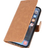 Bookstyle Wallet Cases Cover pour iPhone 12 mini Marron