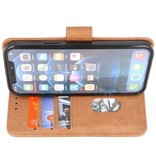 Bookstyle Wallet Cases Hoes voor iPhone 12 mini Bruin