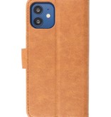 Bookstyle Wallet Cases Cover für iPhone 12 Mini Brown