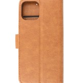 Bookstyle Wallet Cases Hoes voor iPhone 12 mini Bruin