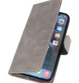 Bookstyle Wallet Cases Cover for iPhone 12 mini Gray