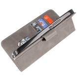 Bookstyle Wallet Cases Cover pour iPhone 12 mini Gris
