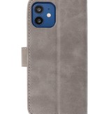 Bookstyle Wallet Cases Hoes voor iPhone 12 mini Grijs