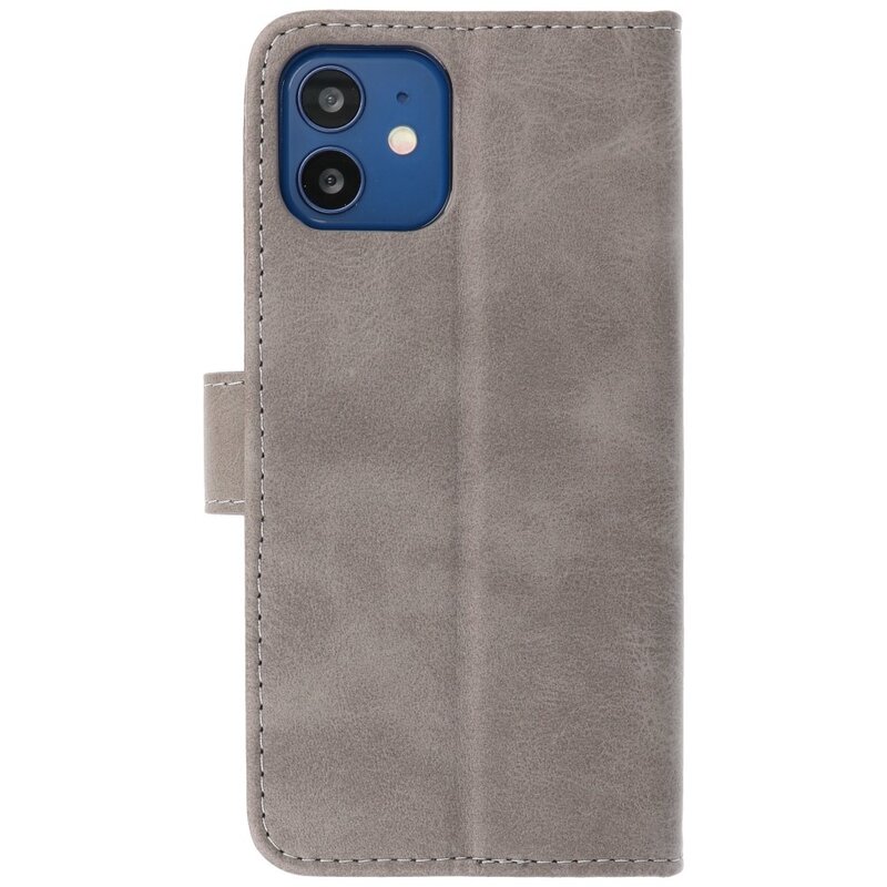 Bookstyle Wallet Cases Cover für iPhone 12 Mini Grey