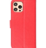 Bookstyle Wallet Cases Hoes voor iPhone 12 - 12 Pro Rood