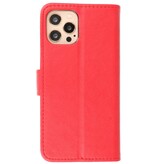 Bookstyle Wallet Cases Hoes voor iPhone 12 - 12 Pro Rood