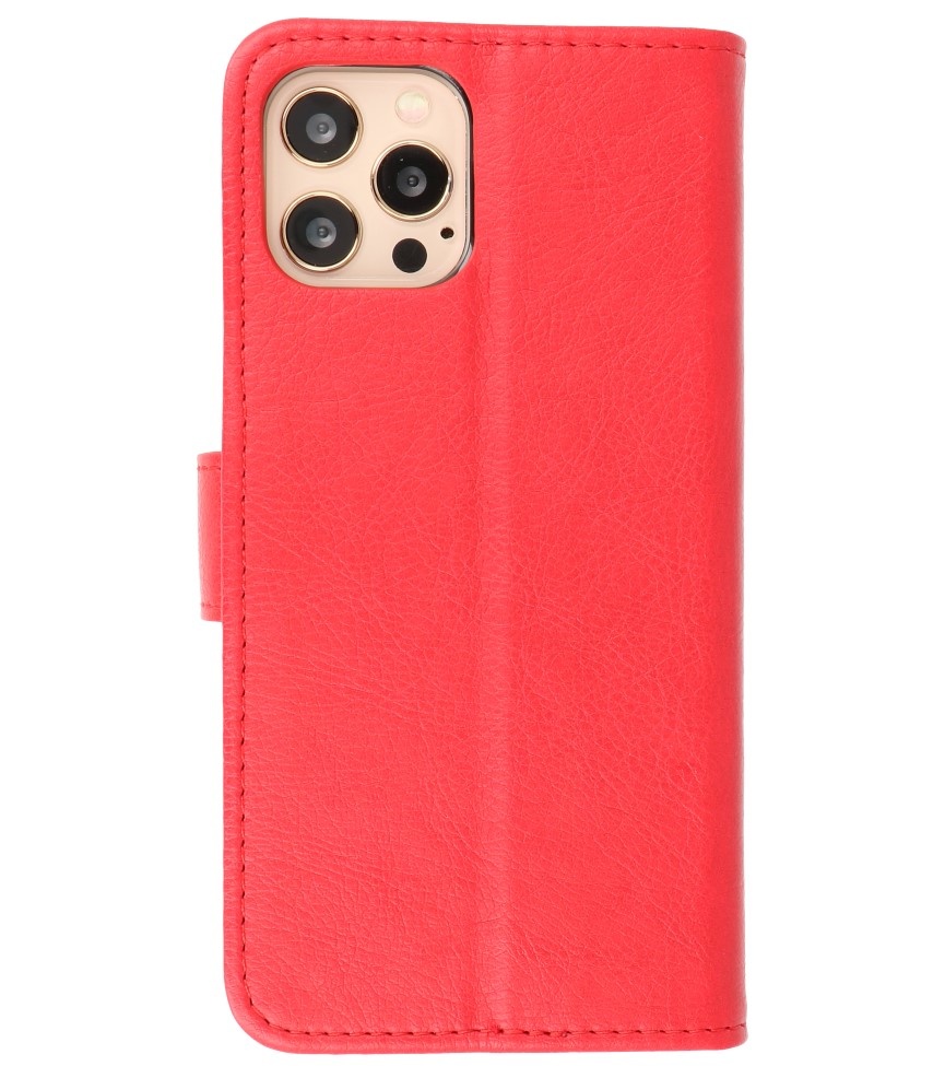 Bookstyle Wallet Cases Hoes voor iPhone 12 - 12 Pro Rood