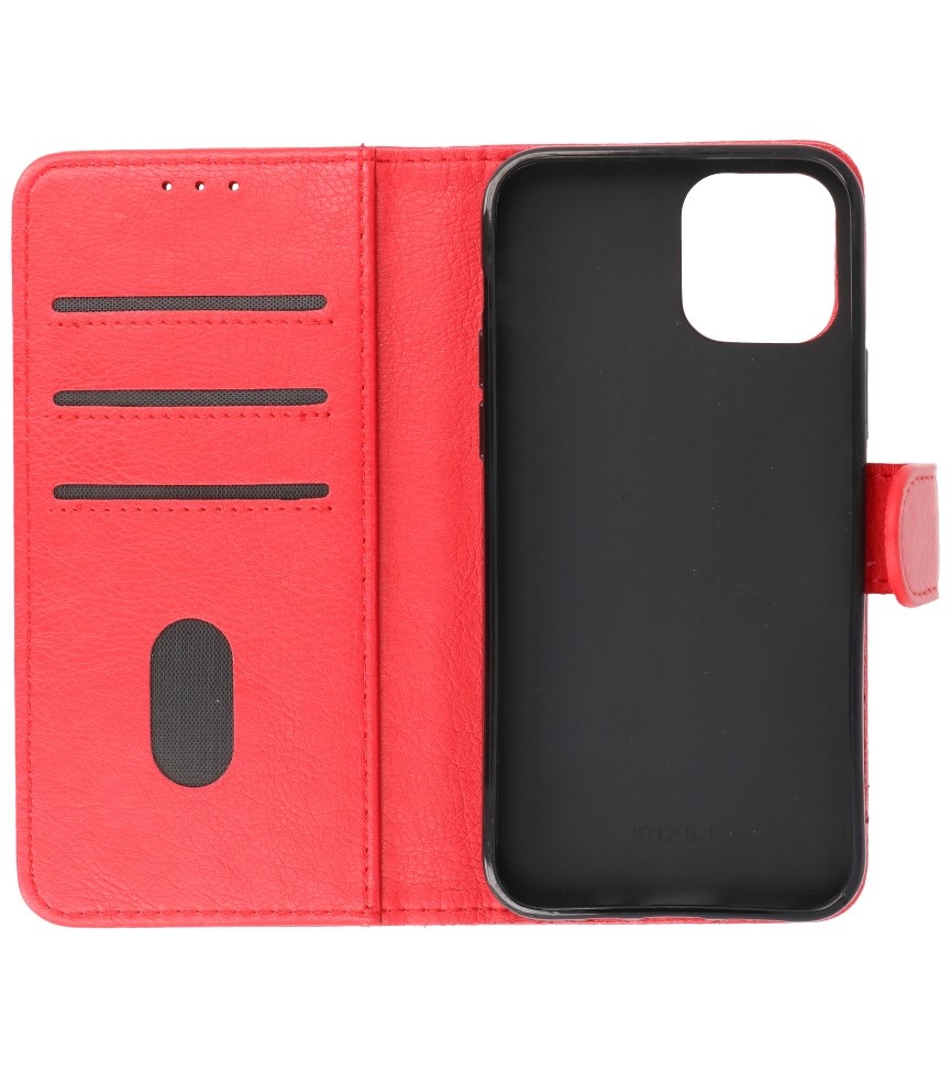 Funda Bookstyle Wallet Cases para iPhone 12-12 Pro Rojo