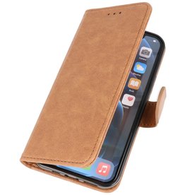 Bookstyle Wallet Cases Hoes voor iPhone 12 - 12 Pro Bruin