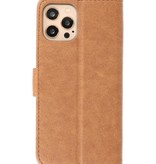 Bookstyle Wallet Cases Hoes voor iPhone 12 - 12 Pro Bruin