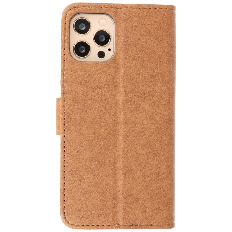 Bookstyle Wallet Covers Cover til iPhone 12 - 12 Pro Brun