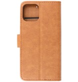 Bookstyle Wallet Cases Hoes voor iPhone 12 - 12 Pro Bruin