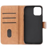 Bookstyle Wallet Cases Cover für iPhone 12 - 12 Pro Brown
