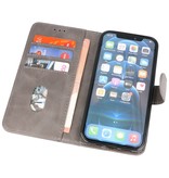 Bookstyle Wallet Cases Cover for iPhone 12 - 12 Pro Gray