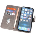 Bookstyle Wallet Cases Hoes voor iPhone 12 - 12 Pro Grijs