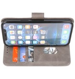 Bookstyle Wallet Cases Hoes voor iPhone 12 - 12 Pro Grijs