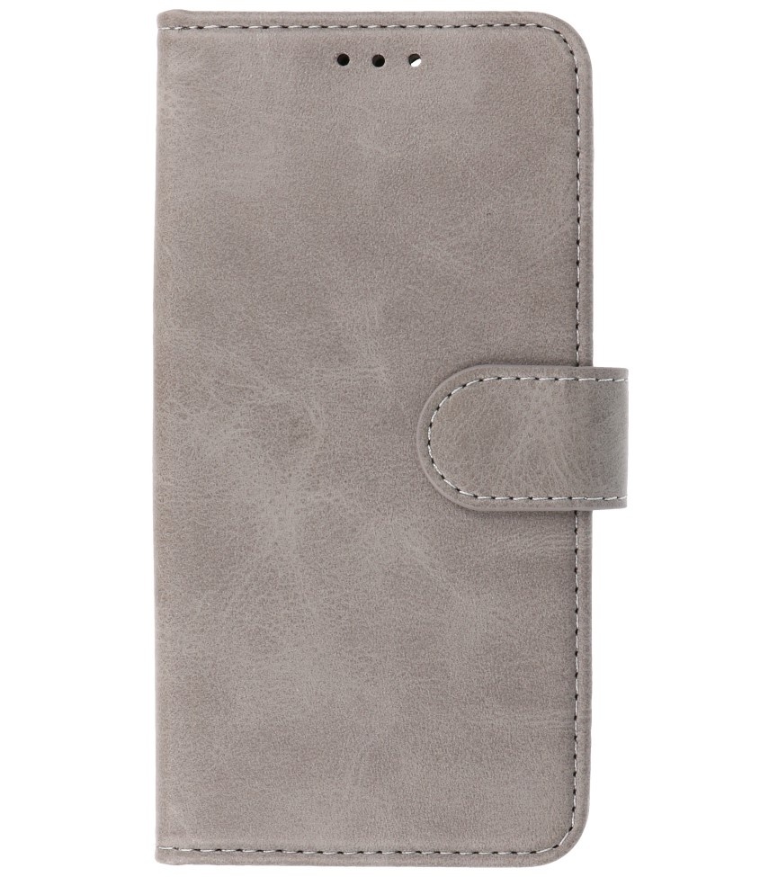 Bookstyle Wallet Cases Cover für iPhone 12 - 12 Pro Grey