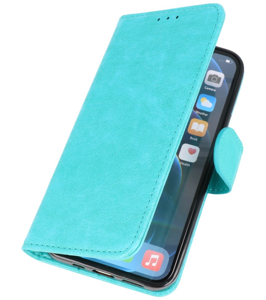 Bookstyle Wallet Cases Cover für iPhone 12 Pro Max Green