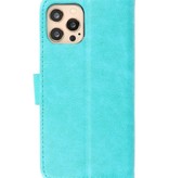 Bookstyle Wallet Cases Cover pour iPhone 12 Pro Max Vert