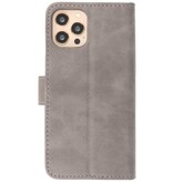 Funda Bookstyle Wallet Cases para iPhone 12 Pro Max Gris