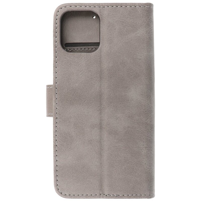 Funda Bookstyle Wallet Cases para iPhone 12 Pro Max Gris