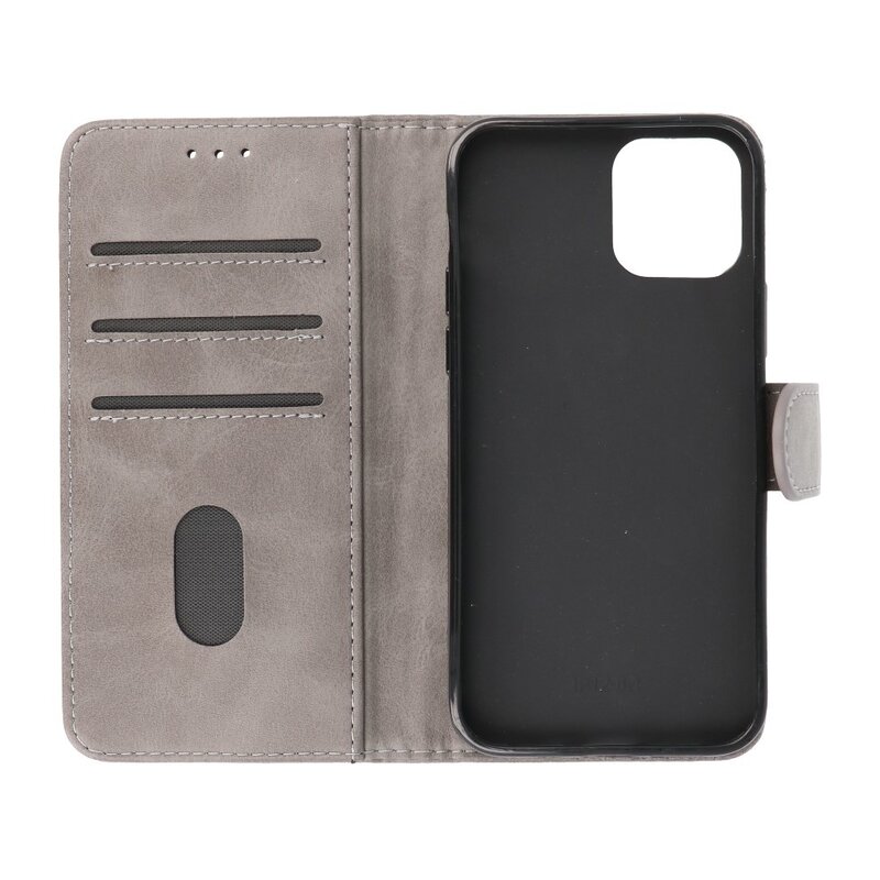 Funda Bookstyle Wallet Cases para iPhone 12 Pro Max Gris
