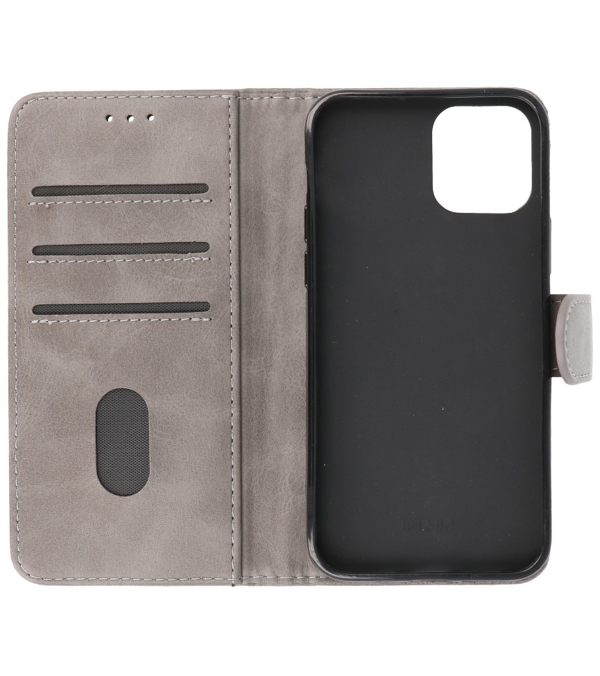 Bookstyle Wallet Cases Cover für iPhone 12 Pro Max Grey