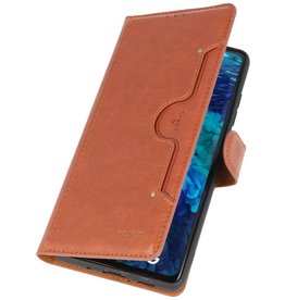 Etui Portefeuille de Luxe pour Samsung Galaxy S20 FE Marron