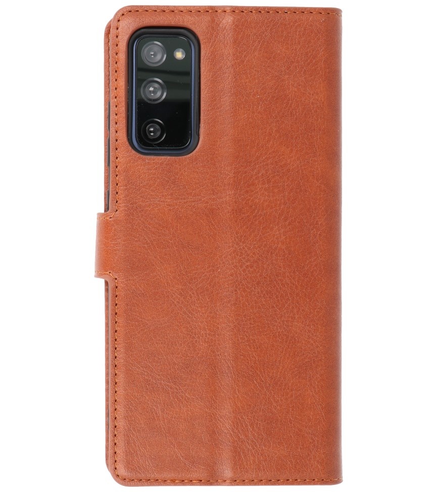 Luxury Wallet Case for Samsung Galaxy S20 FE Brown