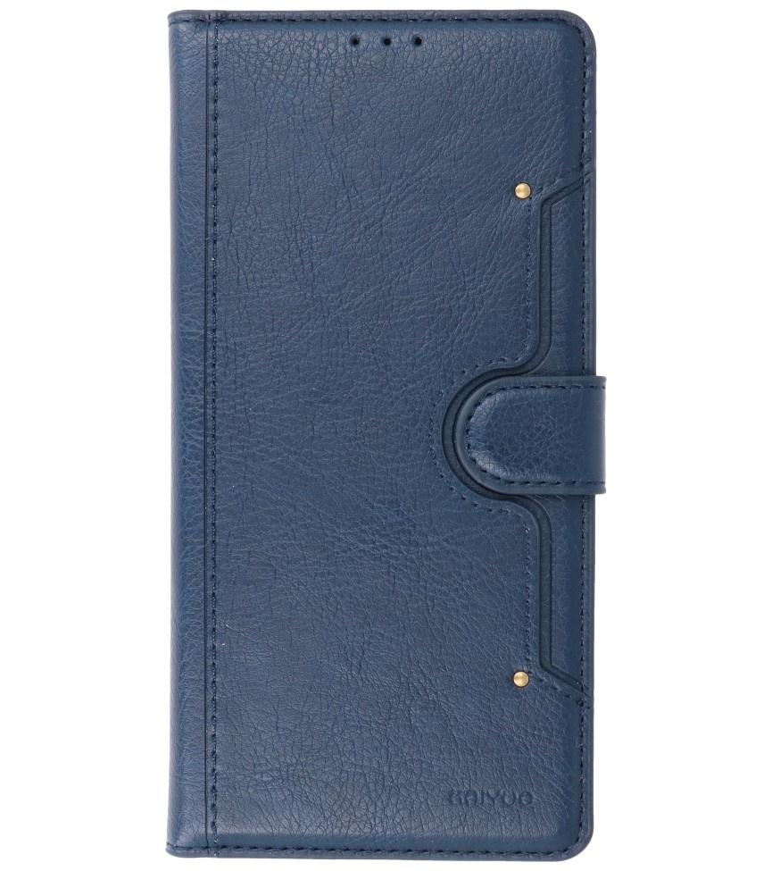 Étui portefeuille de luxe pour Samsung Galaxy S21 Navy