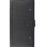 Luxus Wallet Case für Samsung Galaxy S21 Schwarz