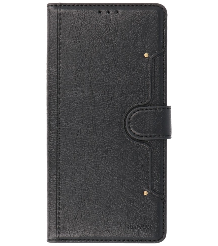 Etui Portefeuille de Luxe pour Samsung Galaxy S21 Noir