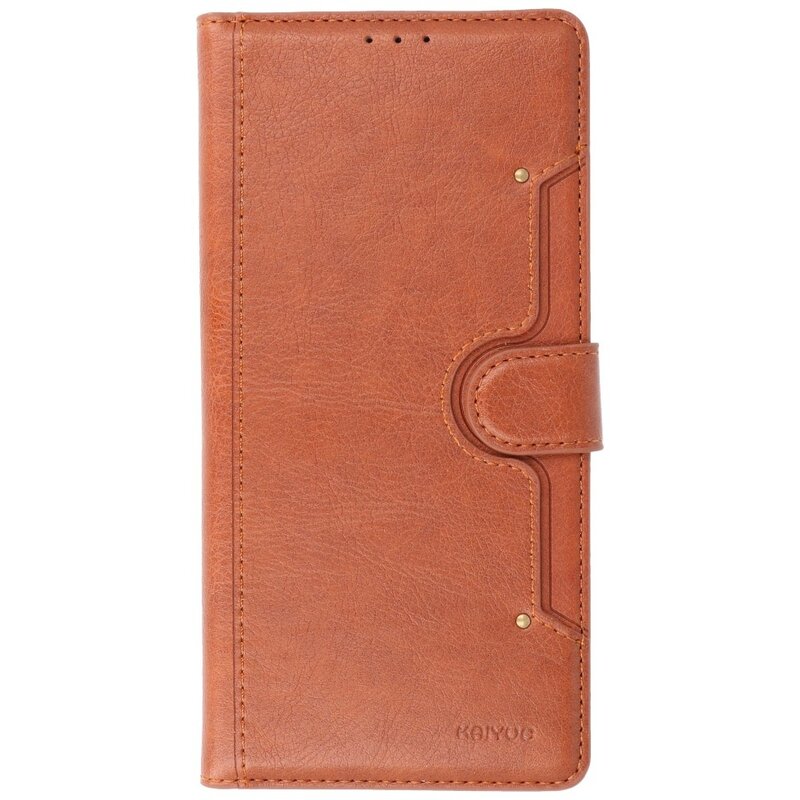 Custodia a portafoglio di lusso per Samsung Galaxy S21 marrone