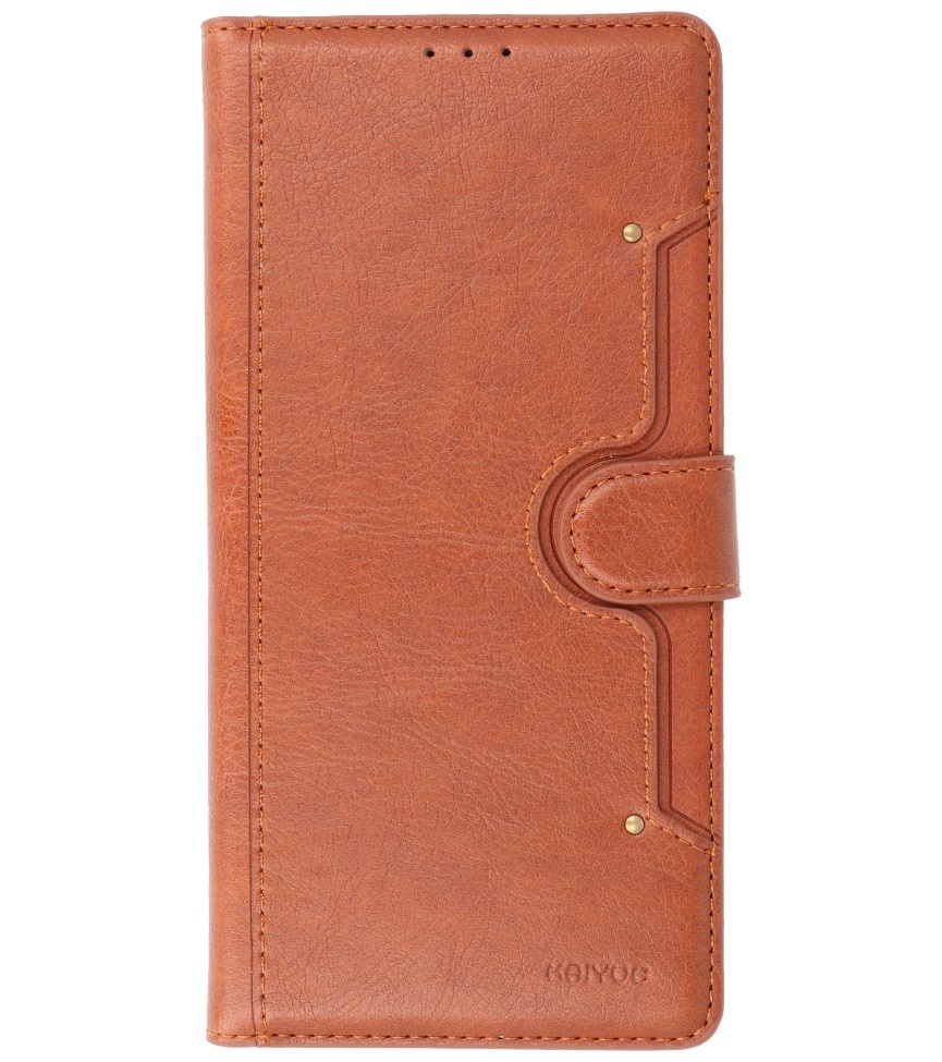 Luxury Wallet Case for Samsung Galaxy S21 Plus Brown