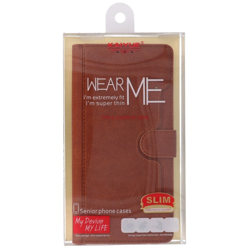 Luxe Portemonnee Hoesje voor Samsung Galaxy S21 Plus Bruin