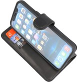 Funda Bookstyle de cuero hecha a mano MF para iPhone 12 Pro Max Negro