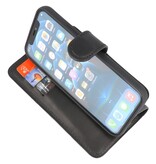 Custodia a libro in pelle fatta a mano MF per iPhone 12 Pro Max nera