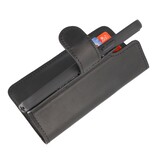 Custodia a libro in pelle fatta a mano MF per iPhone 12 Pro Max nera