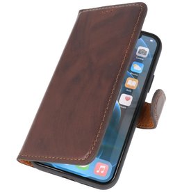 Funda de cuero hecha a mano sin rayones MF para iPhone 12 Pro Max Mocca