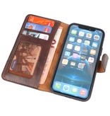 MF Kratzfreie handgefertigte Ledertasche iPhone 12 Pro Max Mocca