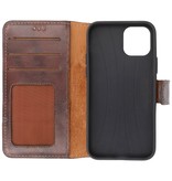 MF Kratzfreie handgefertigte Ledertasche iPhone 12 Pro Max Mocca