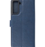 Luxe Portemonnee Hoesje voor Samsung Galaxy S21 Navy