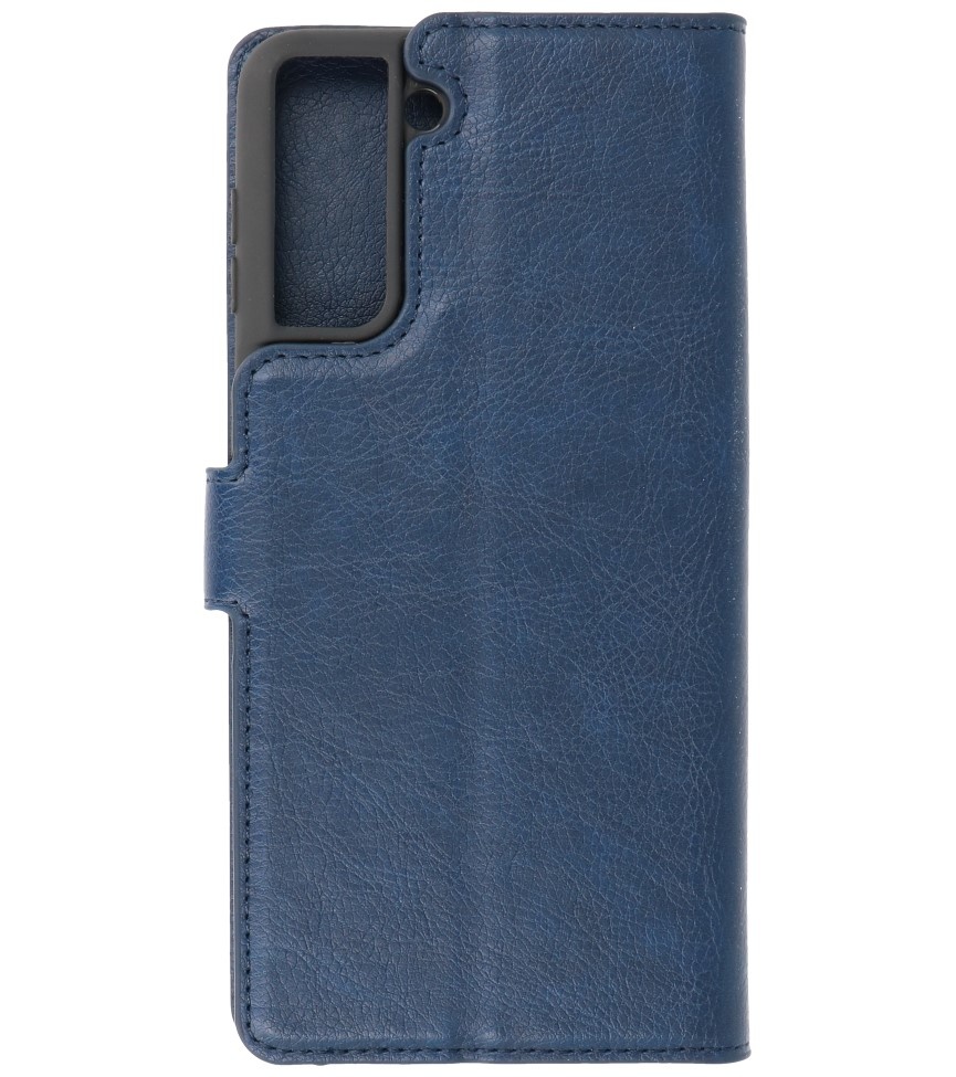 Étui portefeuille de luxe pour Samsung Galaxy S21 Navy