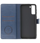 Étui portefeuille de luxe pour Samsung Galaxy S21 Navy