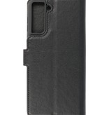 Luxe Portemonnee Hoesje voor Samsung Galaxy S21 Zwart