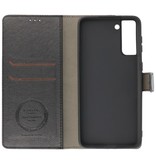Luxus Wallet Case für Samsung Galaxy S21 Schwarz